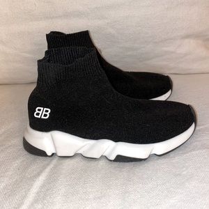 Balenciaga Kids Unisex Sock Shoes Black Logo
